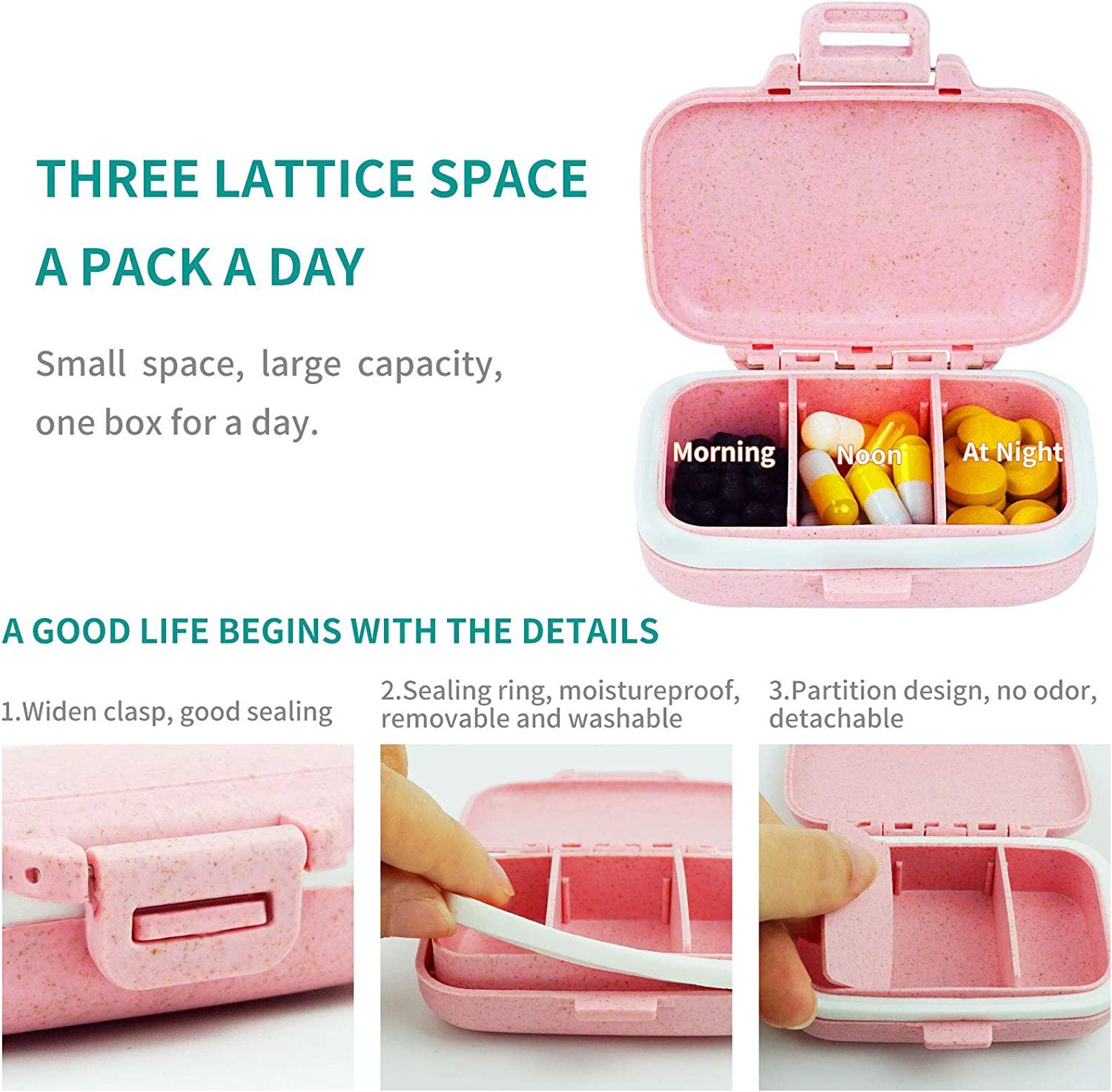 PILL HOLDER TABLETS 2 COMPARTMENTS DAILY PILLS SIZE PILLS Medicine