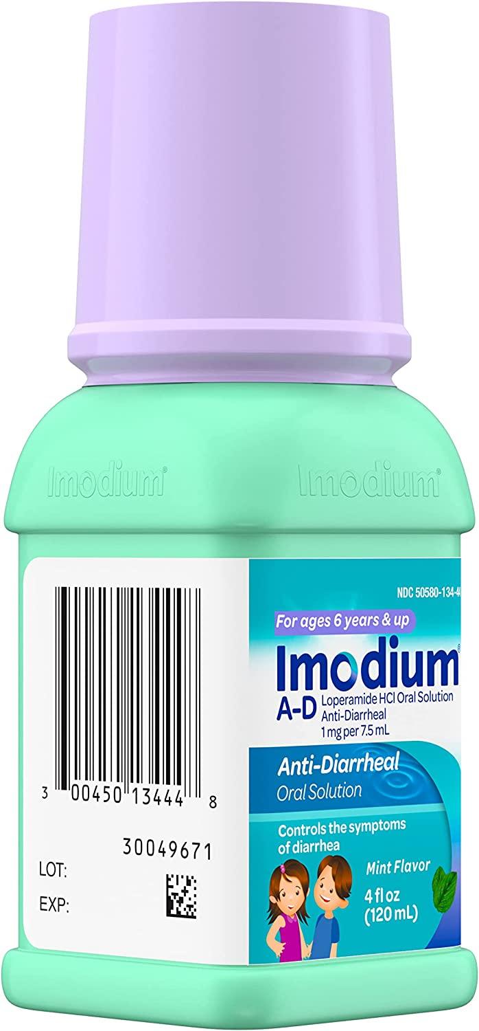Imodium AD Children's Liquid AntiDiarrheal Medicine Mint Flavor 4