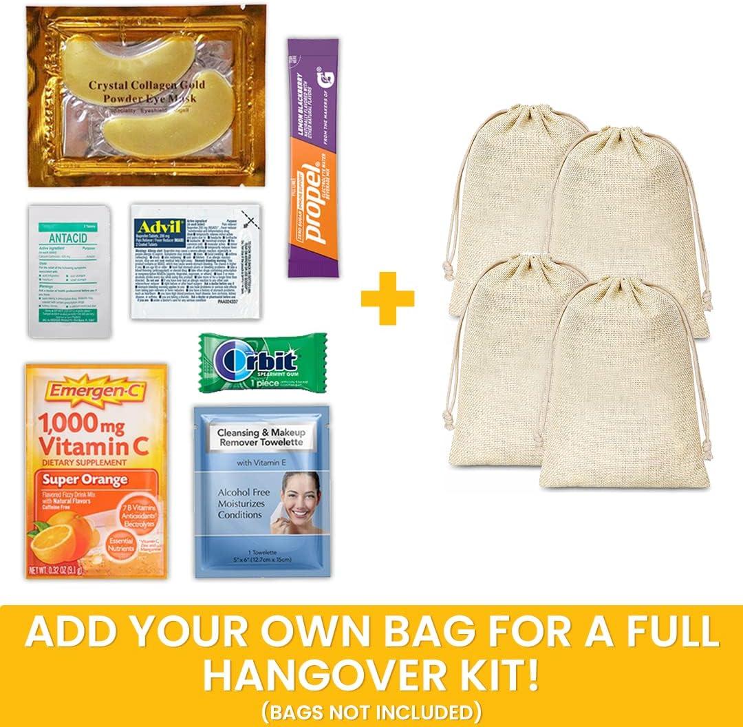 Hangover Kit With Supplies for Birthdays Weddings Bachelorette