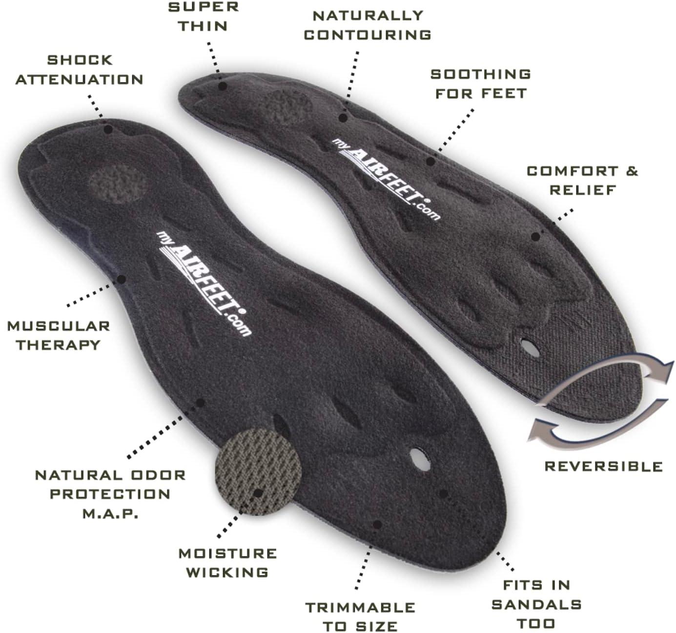 Dynamic Active Arch Support AIRfeet Classic Shoe Insoles for All Day Comfort Relieving