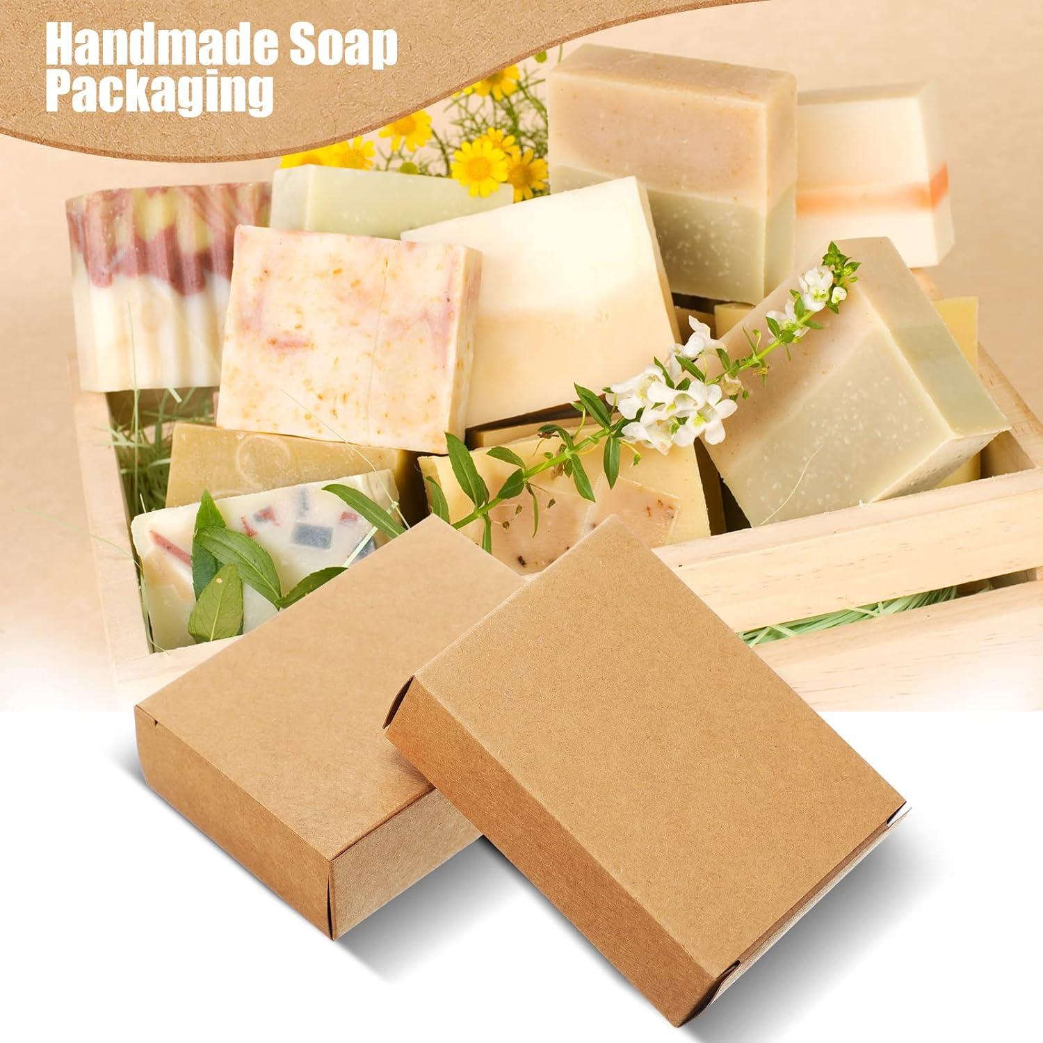 Gersoniel 50 Pcs Kraft Soap Boxes Packaging for Homemade Soap No Window Soap  Boxes Empty Soap Boxes Soap Making Supplies for Party Favor Treats Wrapping  Packaging 3.8 x 2.8 x 1.2 Inch (Kraft Color)