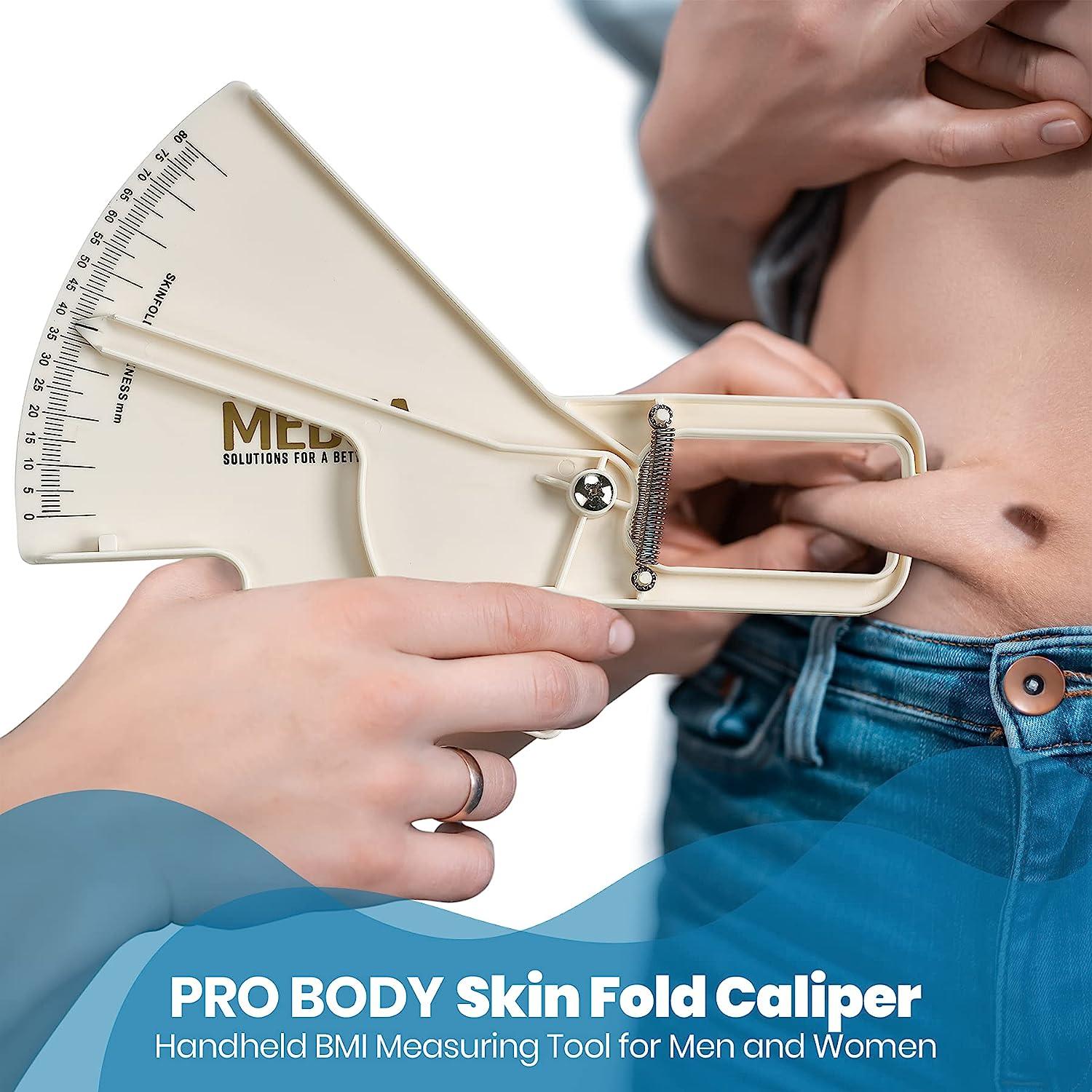 Body Fat Caliper, Portable Skin Fat Caliper Skinfold Body Fat