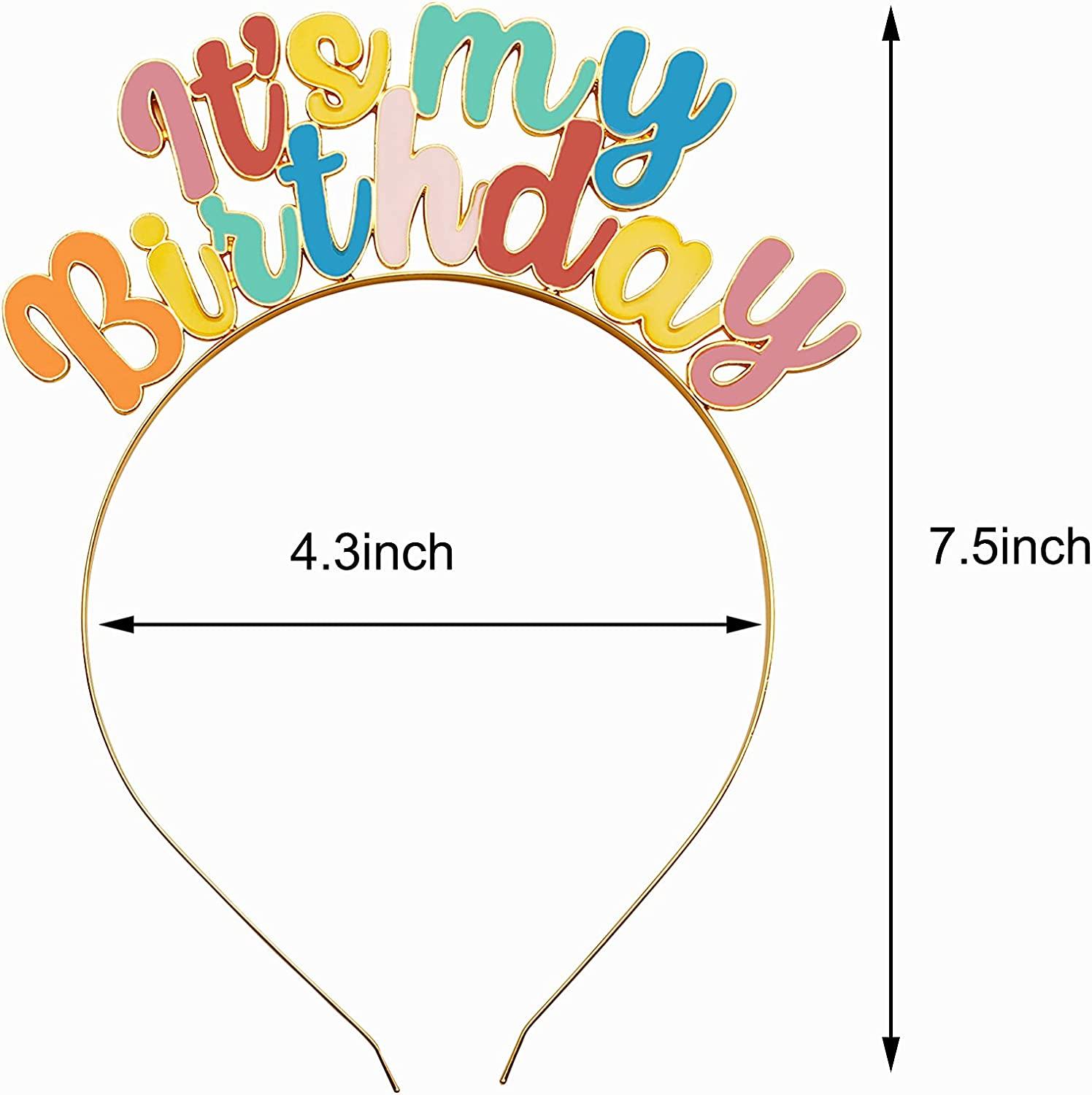 Girls Birthday Headbands Women Happy Birthday Crown Headpiece