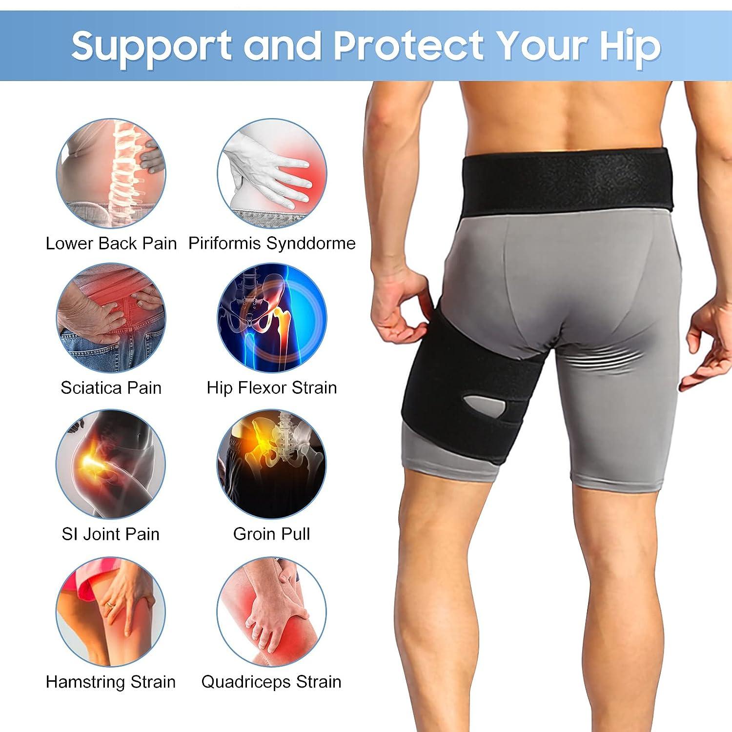 Hip Support, Adjustable Groin Wrap Neoprene Hip Brace Thigh Compression