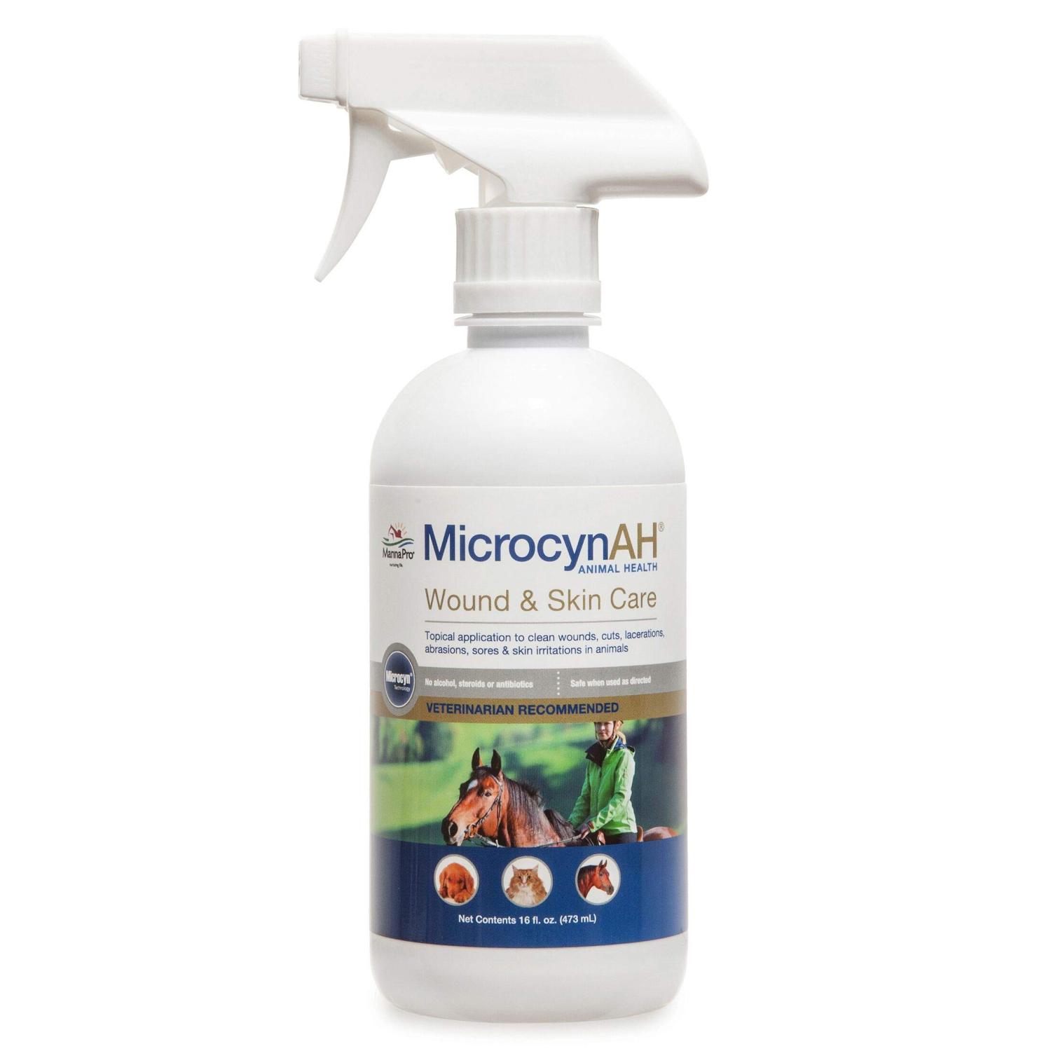 Manna Pro MicrocynAH Wound & Skin Care 16oz Spray | Veterinary Formula