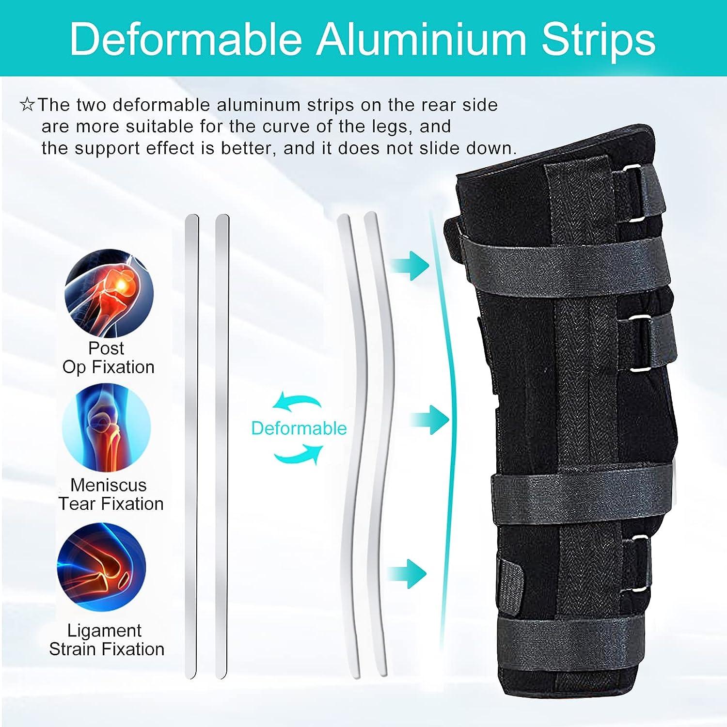 TANDCF Ginocchiera Stabilizzante Regolabile, 46 Cm, Per Recupero Post-Operatoria, Fratture, ACL, MCL, Menisco - Universale Uomo E Donna