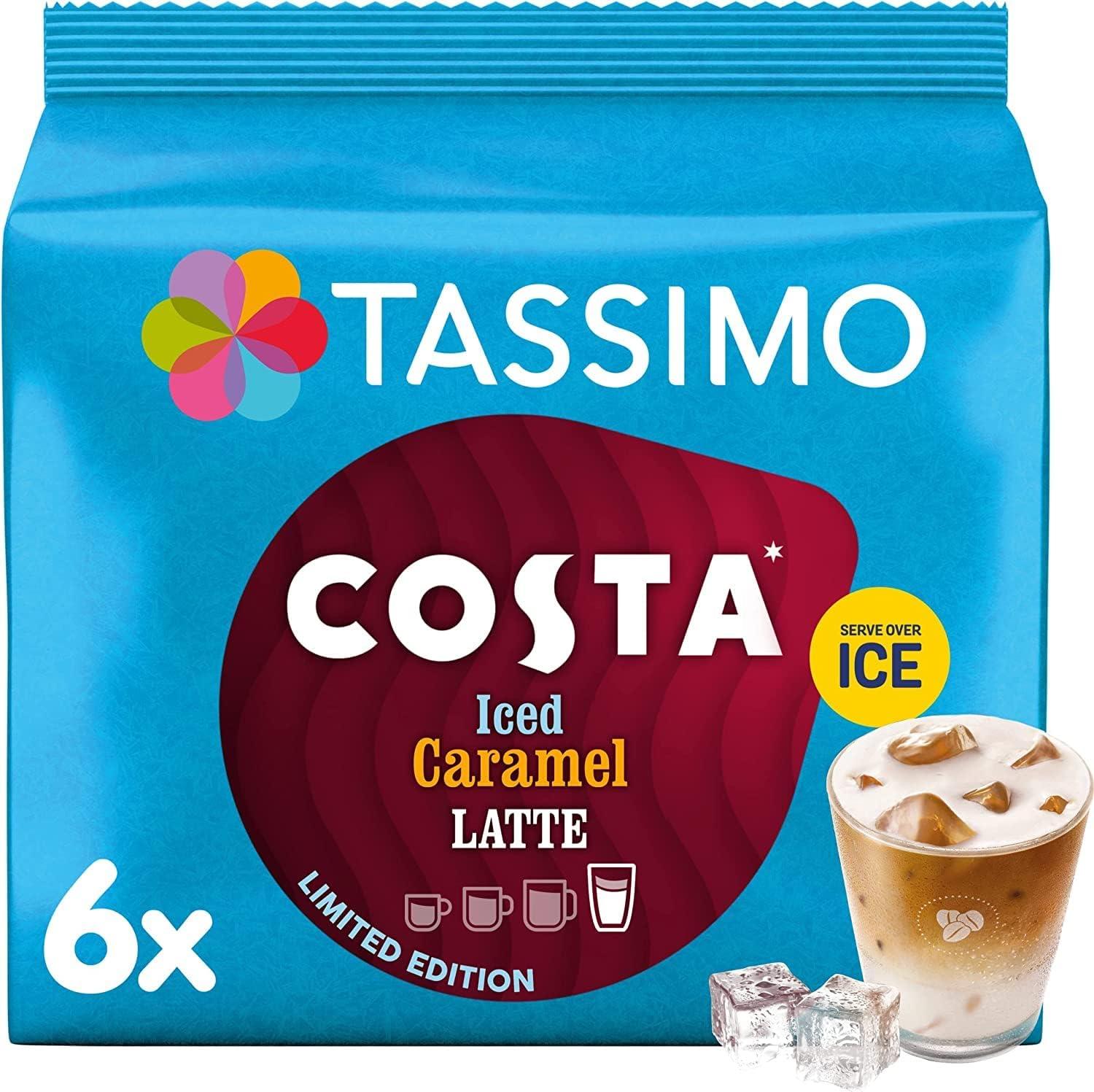 Tassimo Costa Iced Caramel Latte Coffee Pods 12 T-Discs (6 Drinks