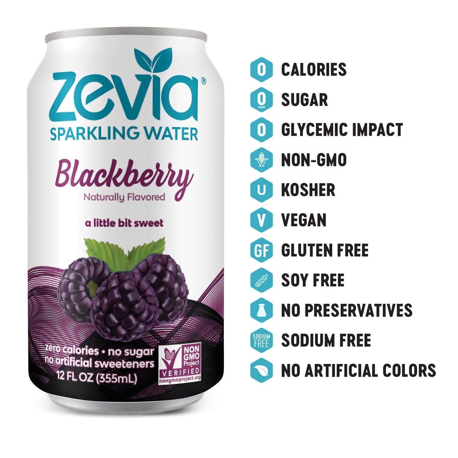 Zevia Sparkling Water Combo Pack 12 Ounce Cans (Pack Of 24)