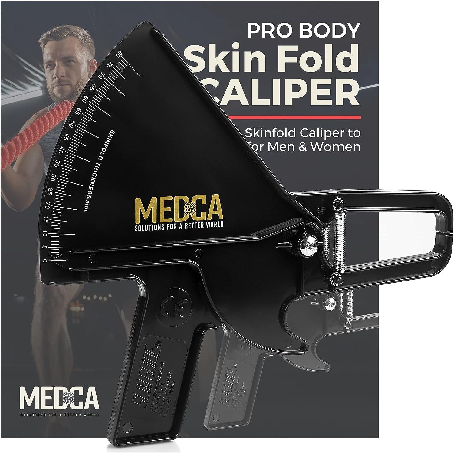 Body Skinfold Caliper Bmi Tool Fat Measurement Tape (Black)