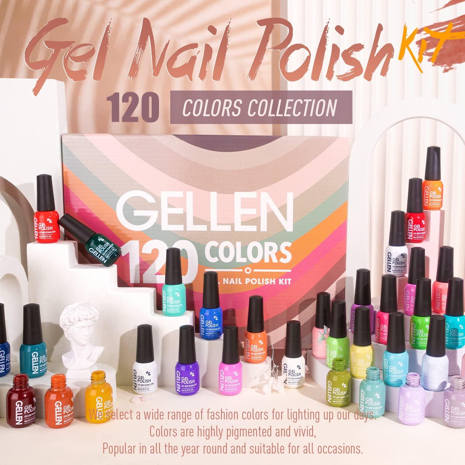 20 Colors Nail Art Gel Paint Kit Solid Gel Nail Polish Kit - Temu