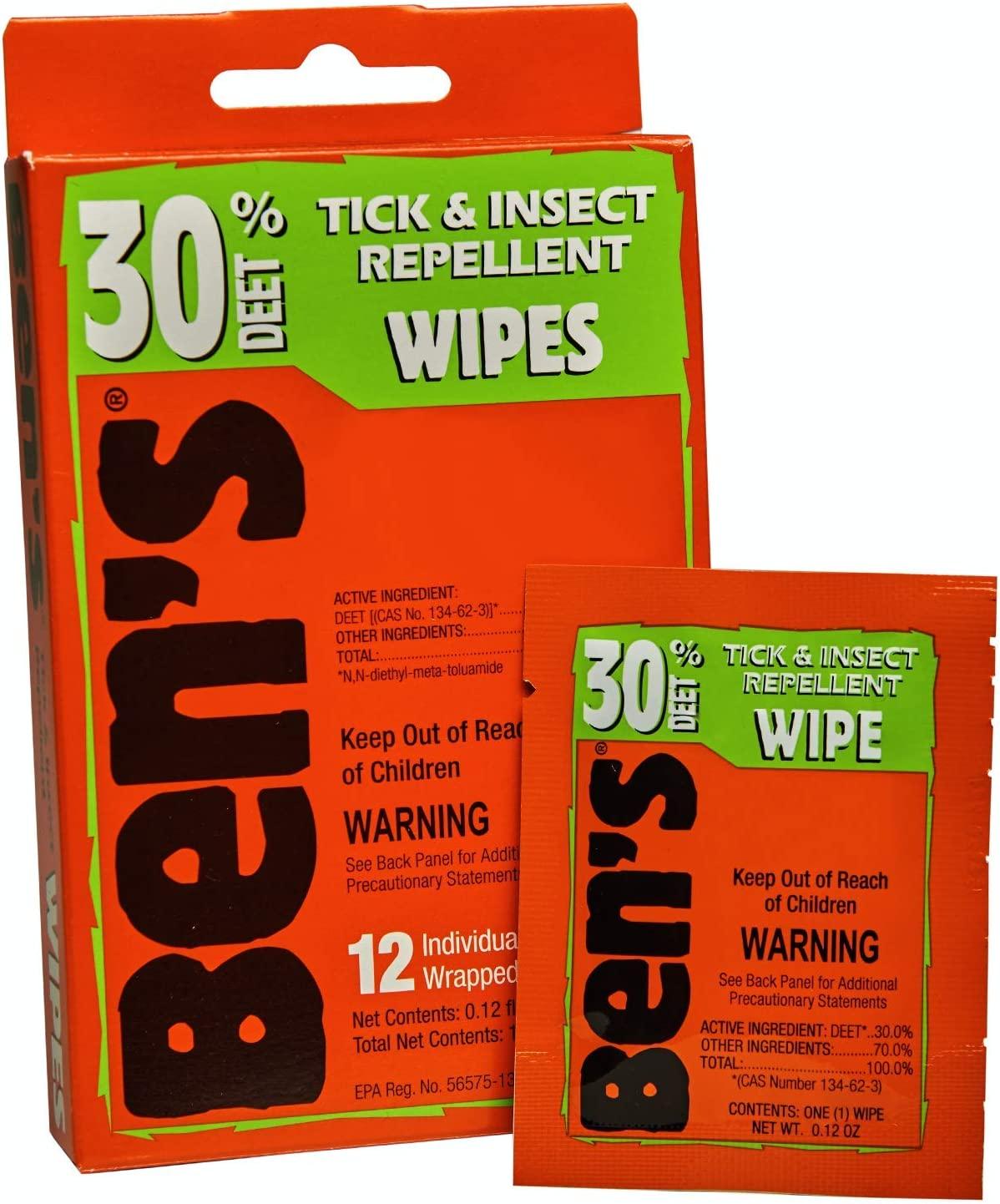 Ben's 30 Tick & Insect Repellent Wipes