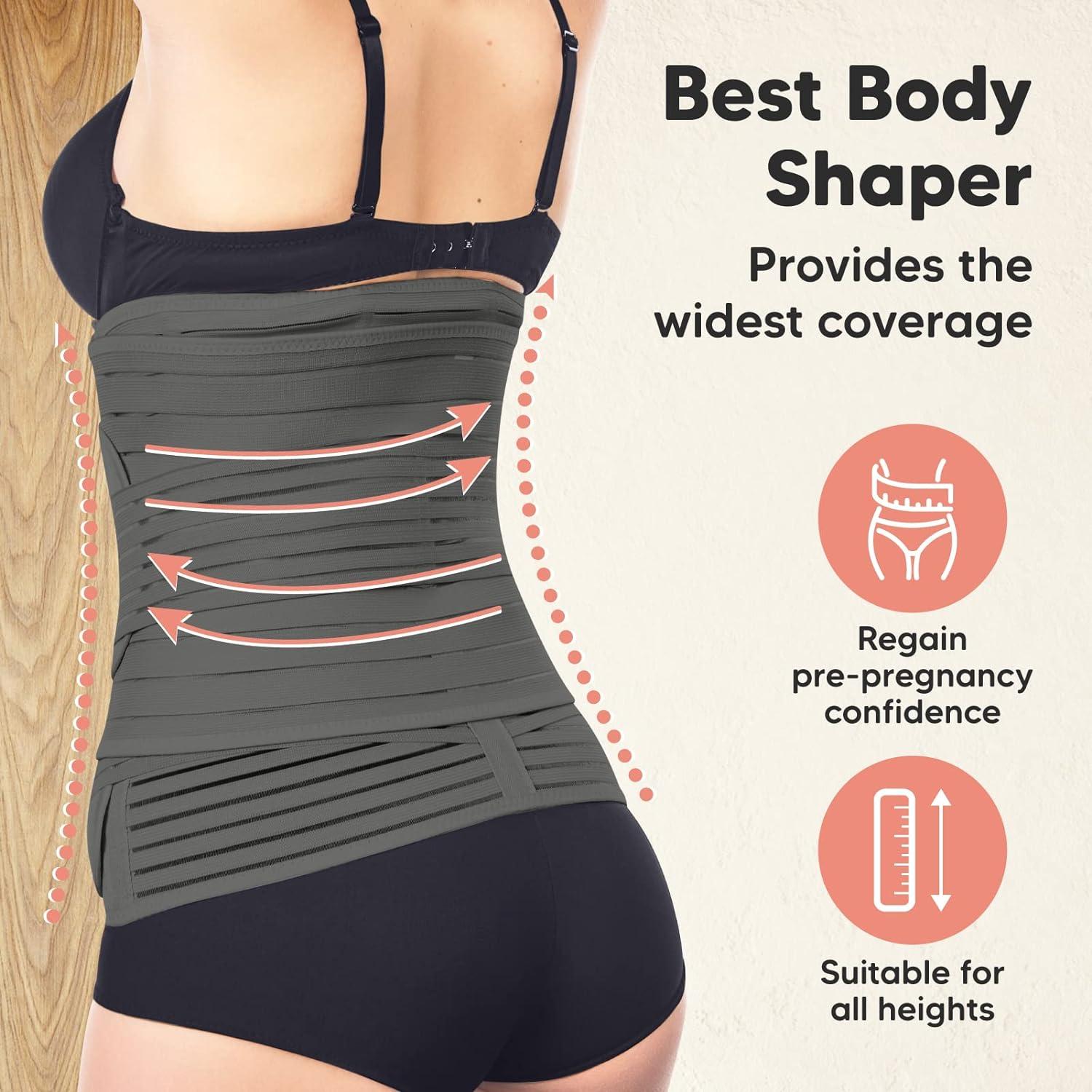 3 in 1 Postpartum Belly Support Recovery Wrap - Postpartum Belly Band After  Birth Brace Slimming Girdles Body Shaper Waist Shapewear Post Surgery Pregnancy  Belly Support Band (Mystic Gray M/L) M/L Mystic