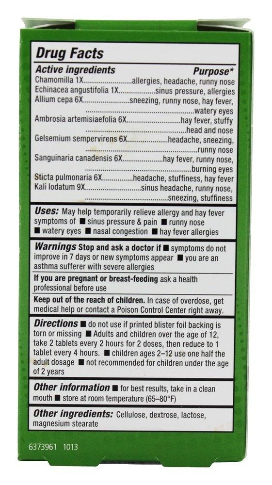 NatraBio Allergy & Sinus NonDrowsy 60 Tablets