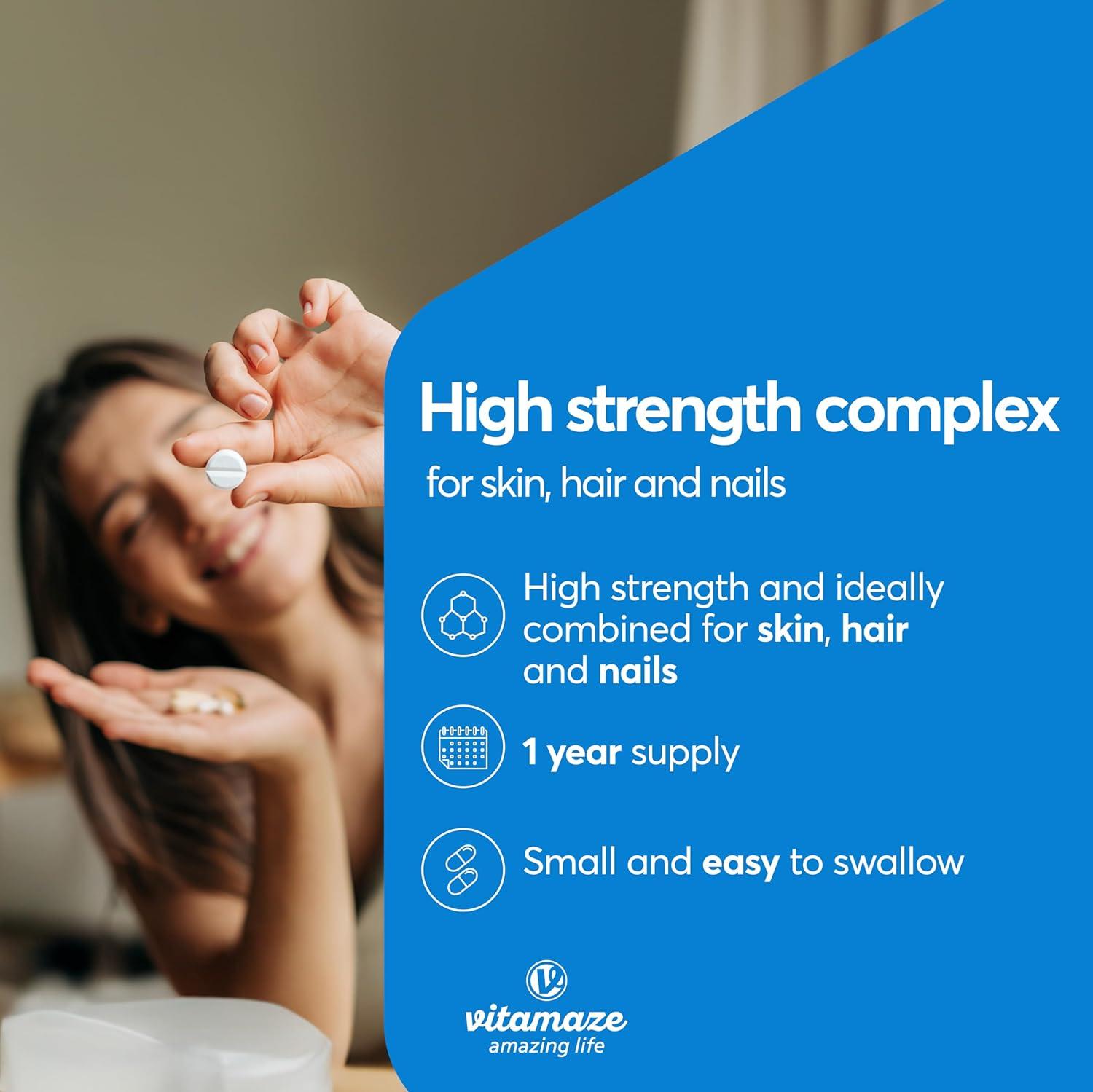 Biotin Hair Growth 10.000 mcg with Selenium and Zinc 365 Days