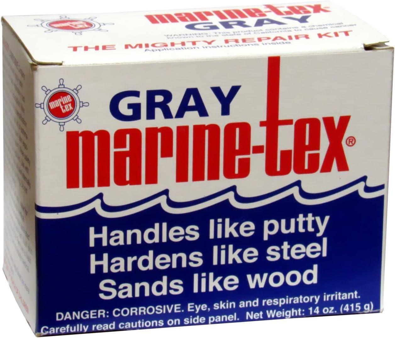 Marine-Tex Epoxy Putty Gray 12 Ounce (3/4 lb) Kit