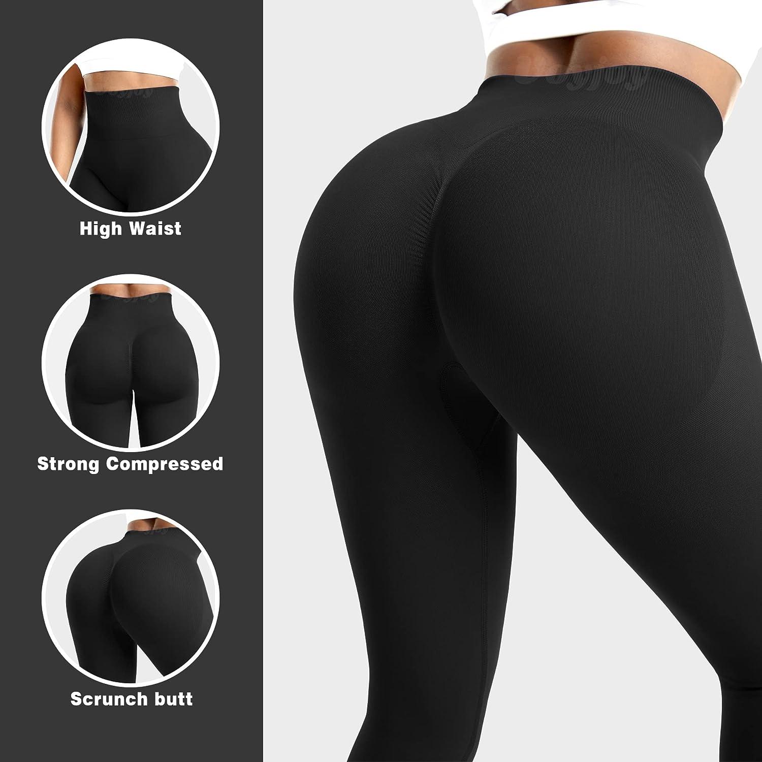 VOYJOY Women Scrunch Butt Lifting Seamless Yoga Leggings High Waist