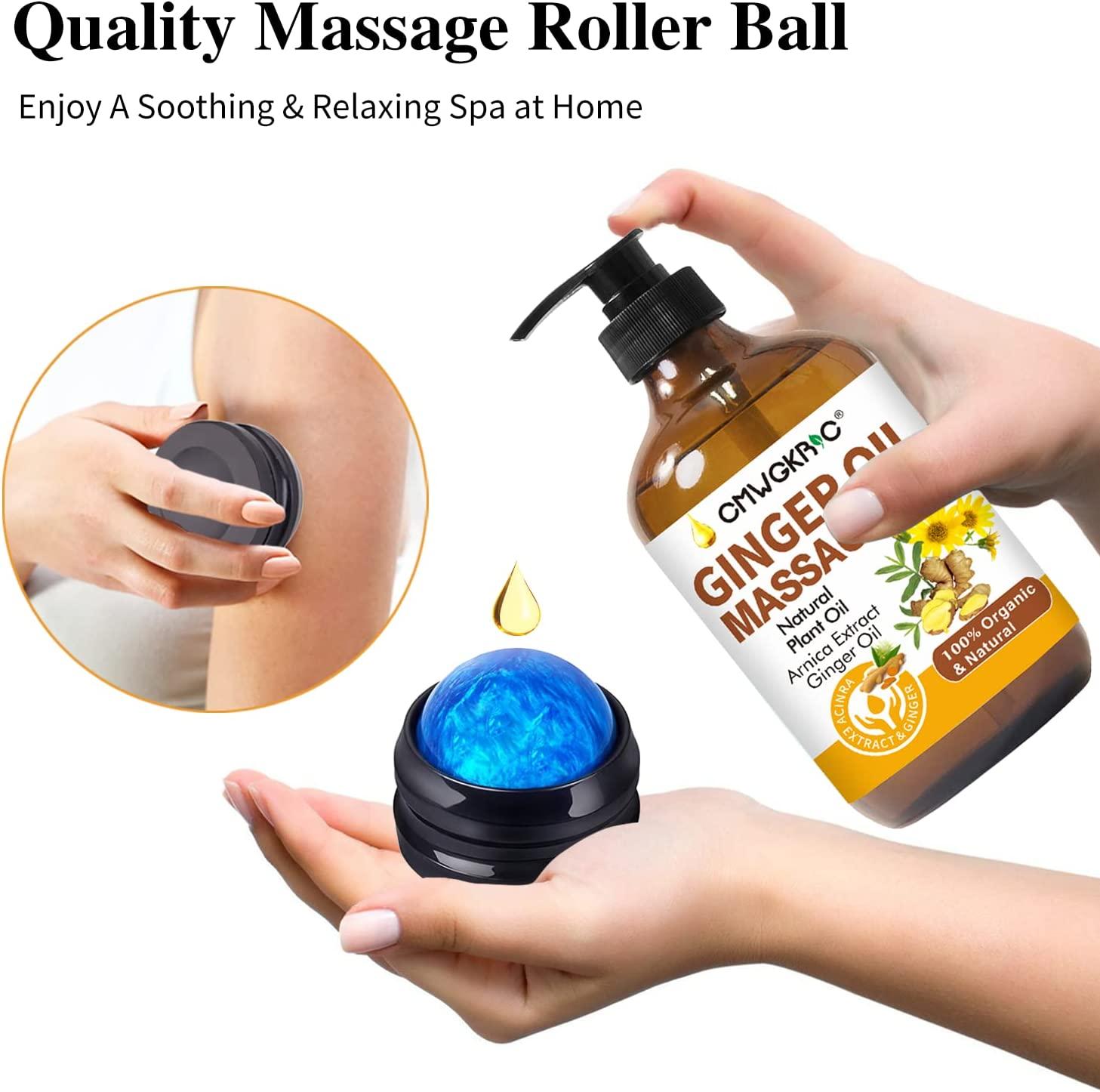 Massage Oil for Massage Therapy, Ginger Massage Oil 2 Pack Arnica