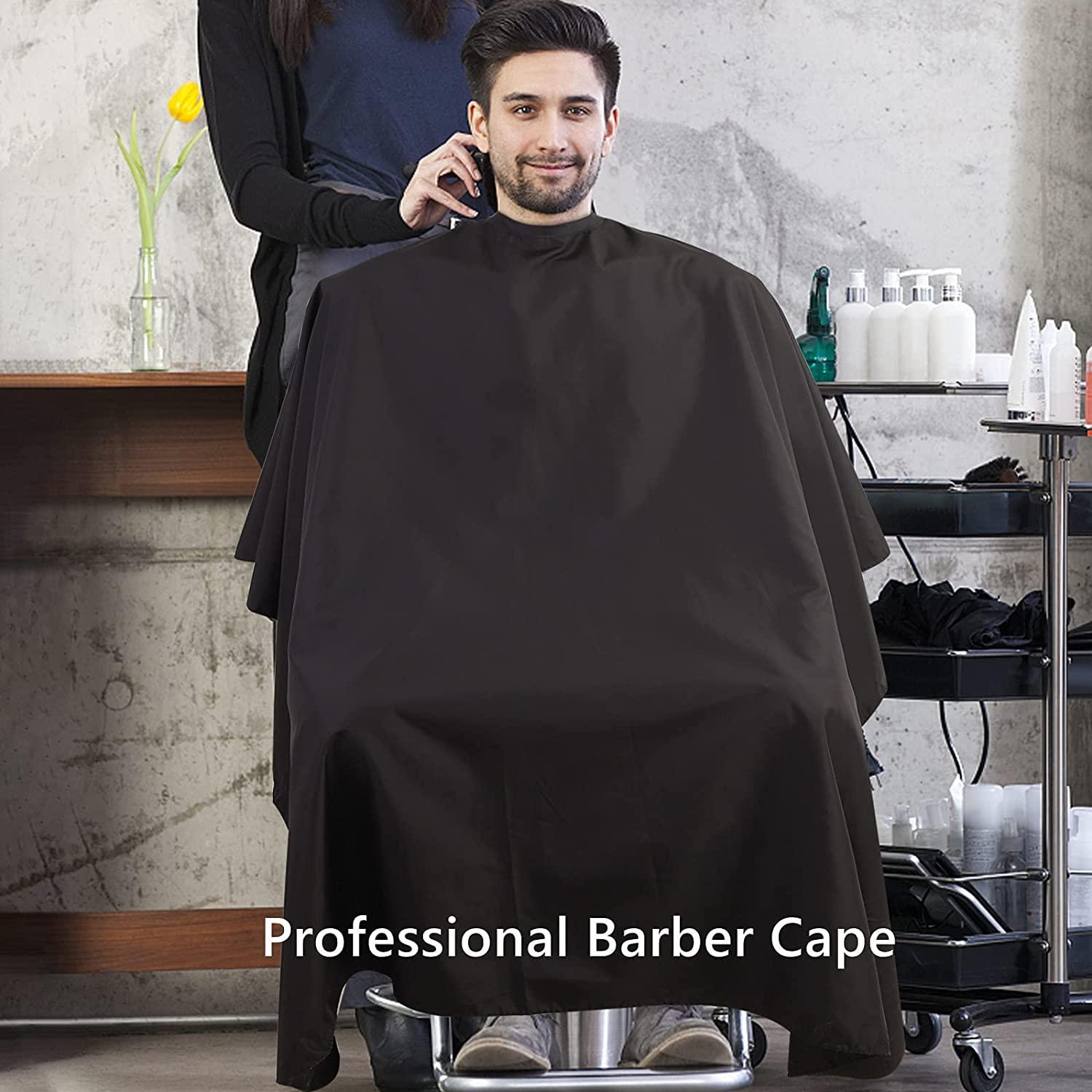 YELEGAI Barber Cape-Professional Salon Hair Cutting Cape,56x63 inches Large  Hairdresser Cape for Haircut,Coloring,Makeup,Styling and More,(Black)