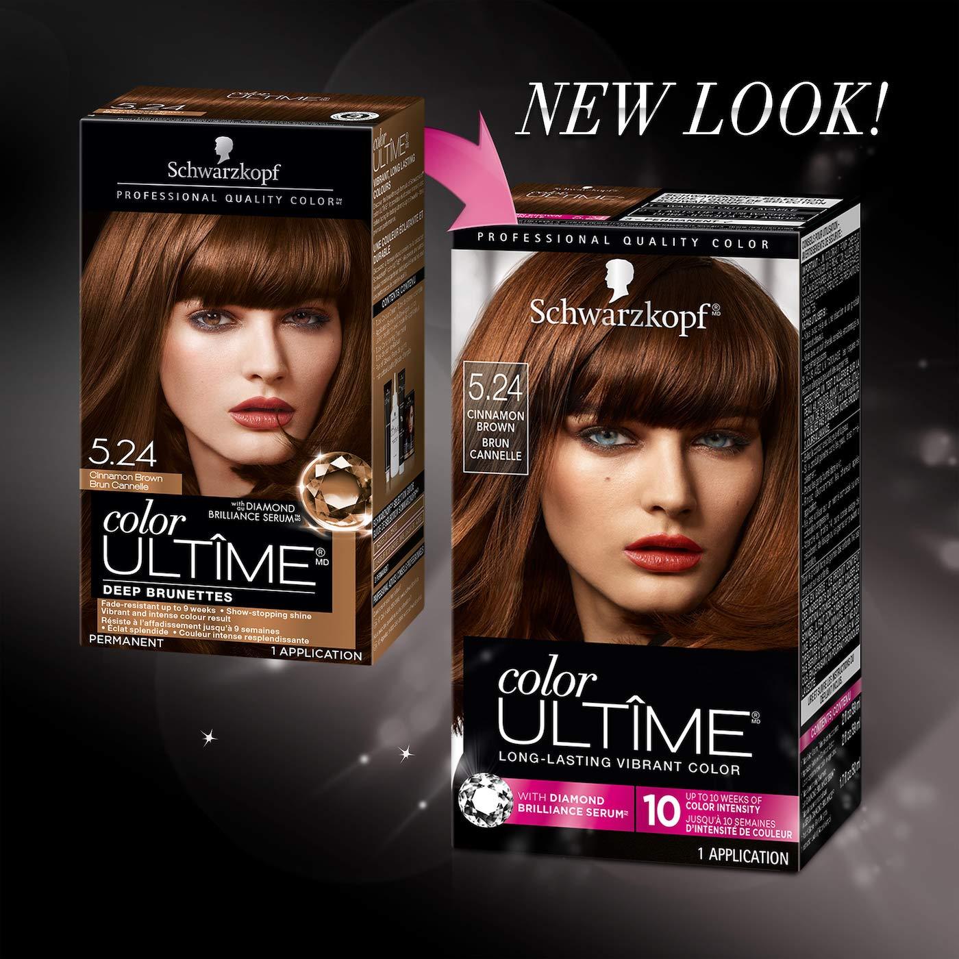 Schwarzkopf Color Ultime Permanent Hair Color Cream 5.24 Cinnamon Brown