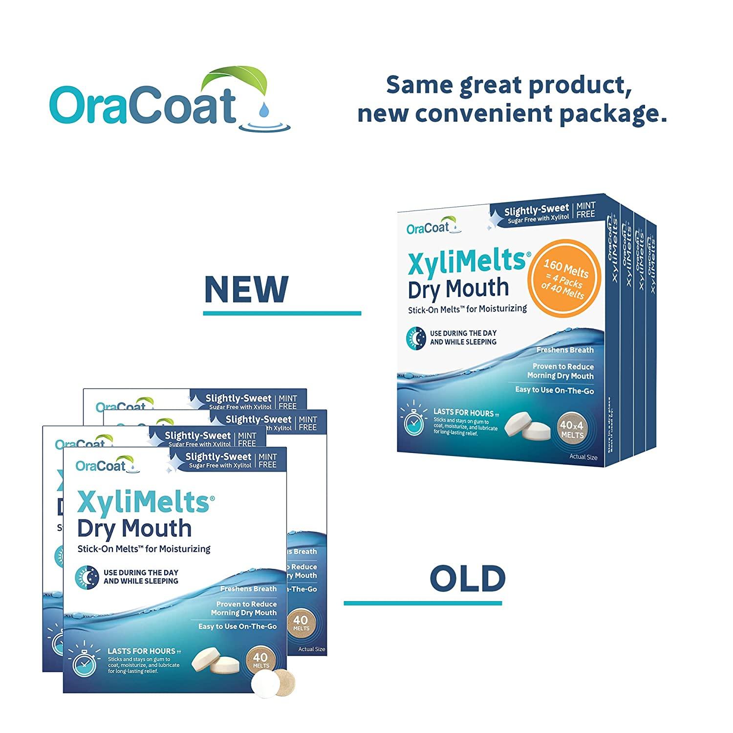 OraCoat, XyliMelts for Dry Mouth Care 160 discs, All Natural, Gluten