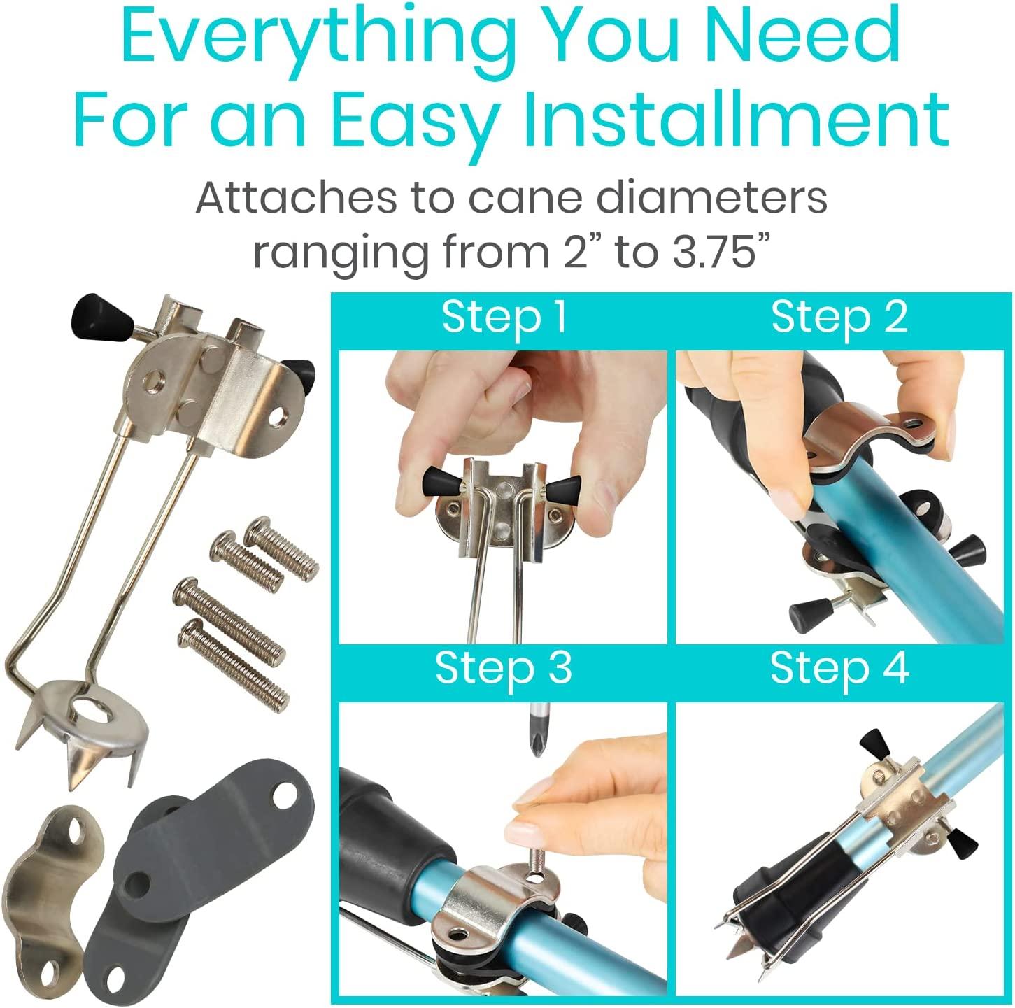 Vive Cane Tips for Ice All Terrain Heavy Duty (2 Pack) Metal