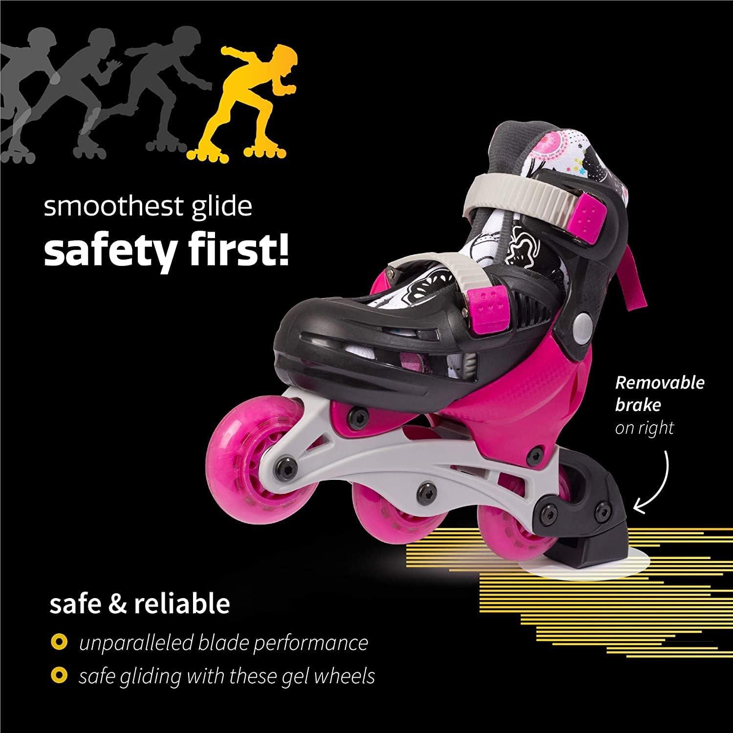 New Bounce 2-in-1 Roller Skates for Little Kids EU 28-31 US