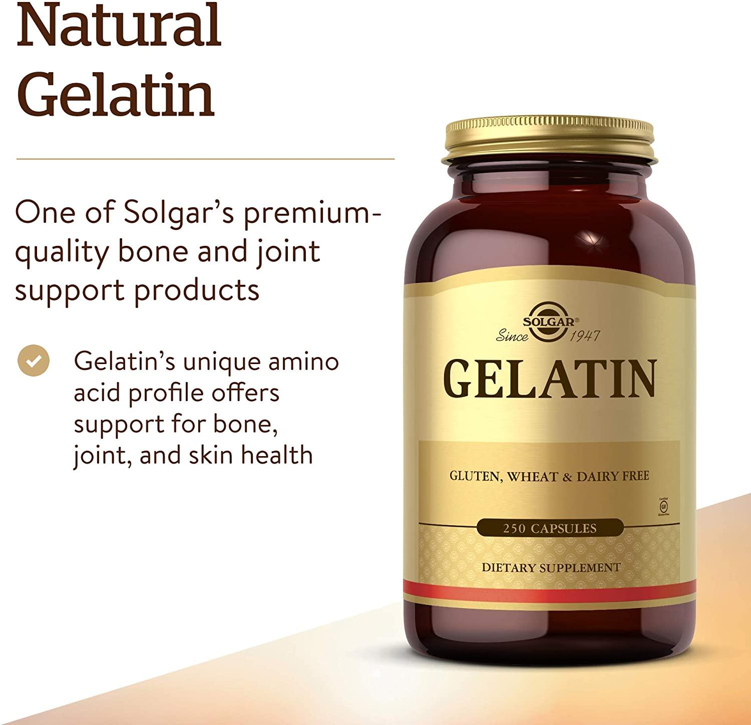 Solgar Gelatin Capsules 250 Premium Quality Gelatin Supplement for