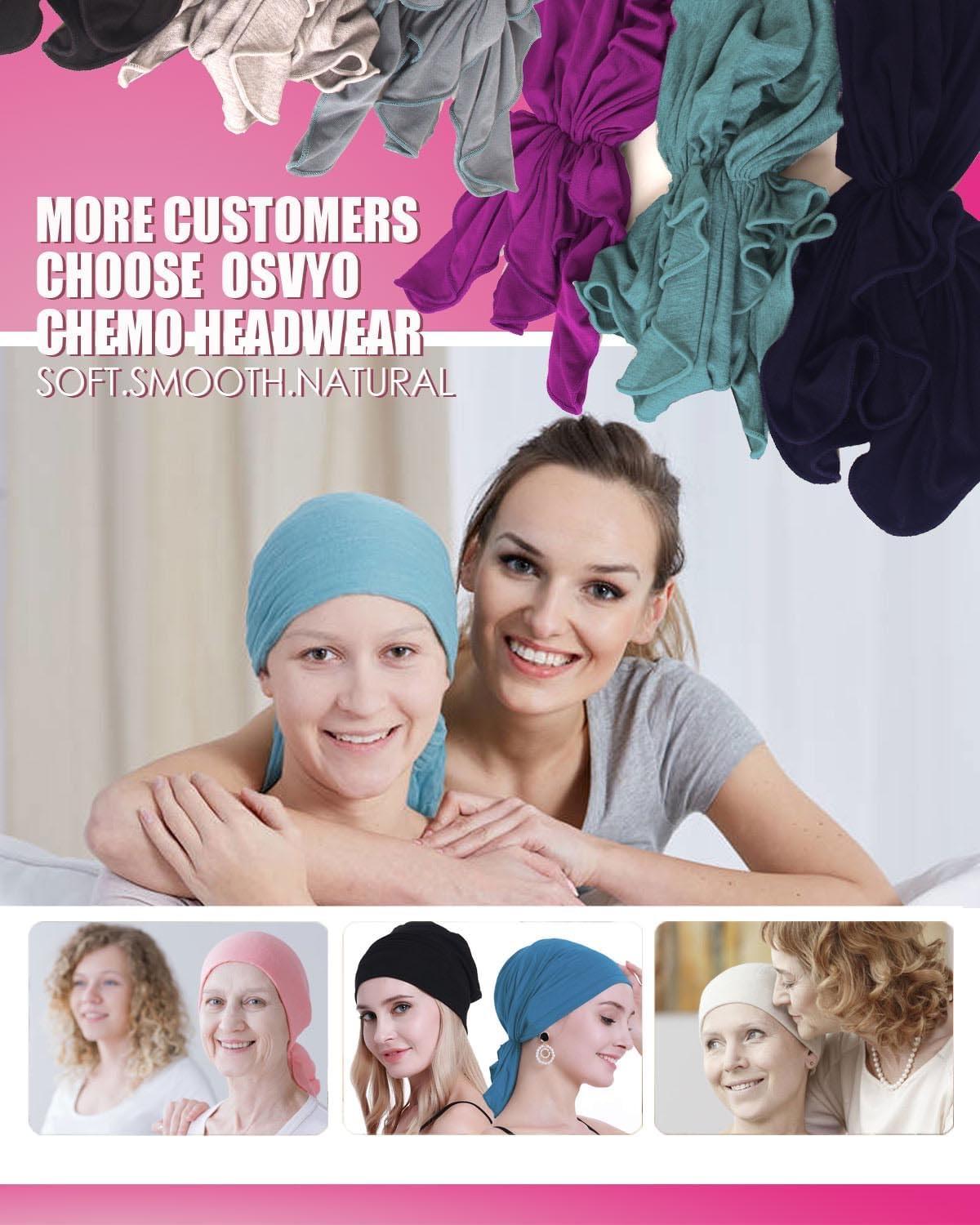 Osvyo Bamboo Chemo Headscarf for Women - Dark Gray Turban for Hair Loss |  Cancer Patient Headgear in Sealed Packaging | Buy Now with Express  International Delivery | GoSupps.com