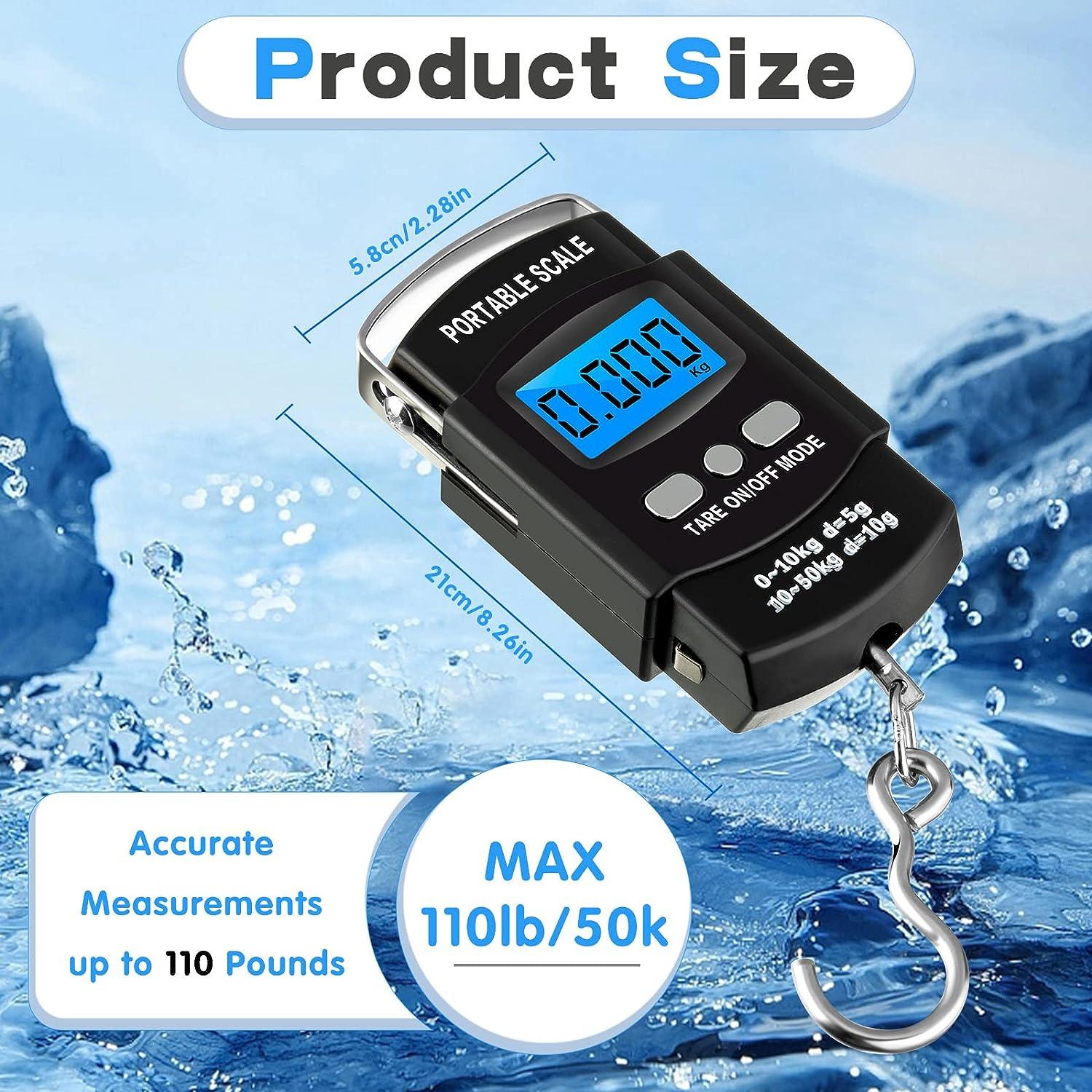 4 Pcs Digital Fish Scale 110lb/50kg Weight Capacity Portable