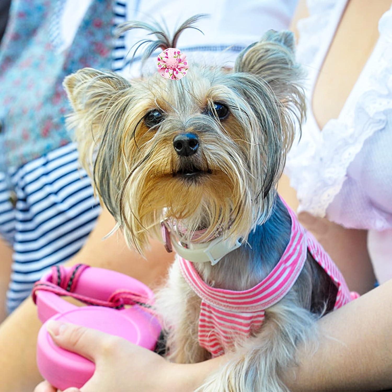 Puppy Poodle Hair Bows Dog Bow Tie 100PCS Cute Pet Dog Hair Clips