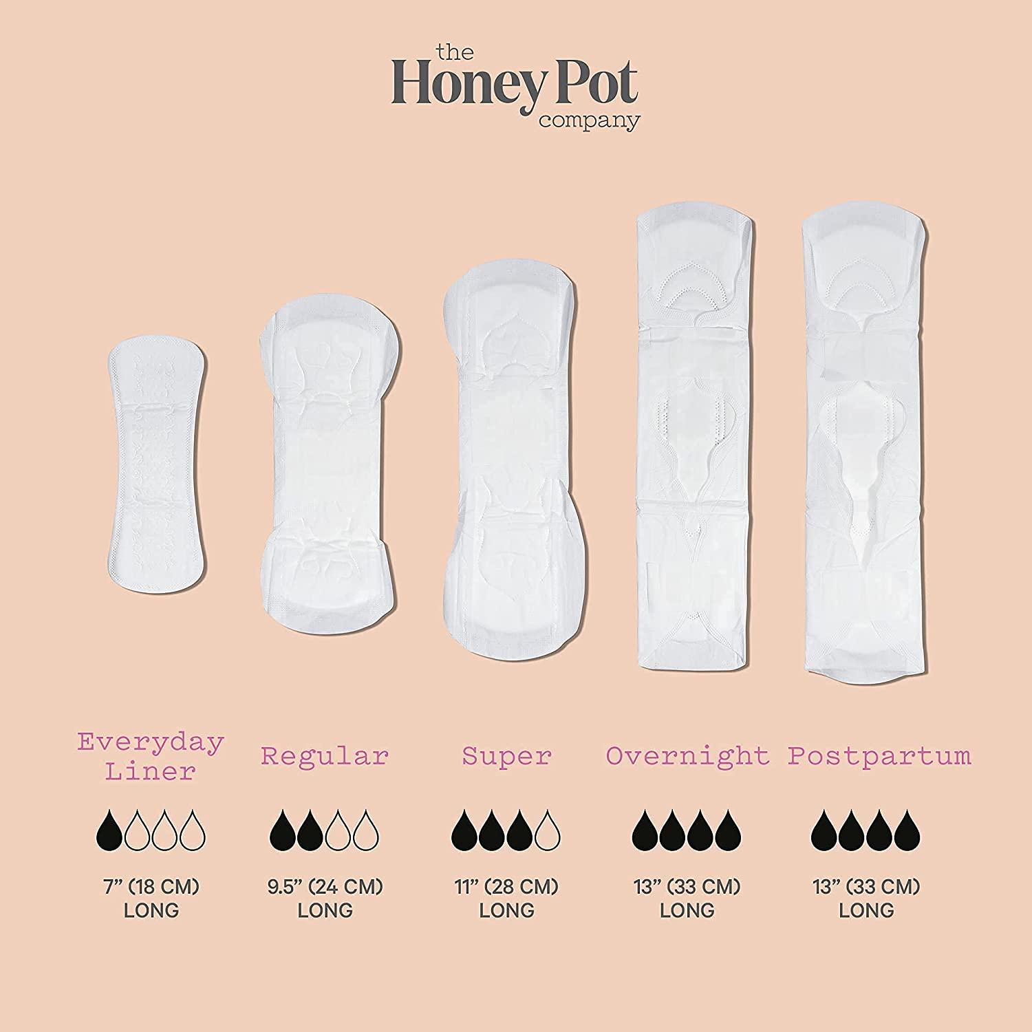 Buy Honey Pot Everyday Panty Liners HerbalInfused Clean Cotton (30 Pack) PlantDerived