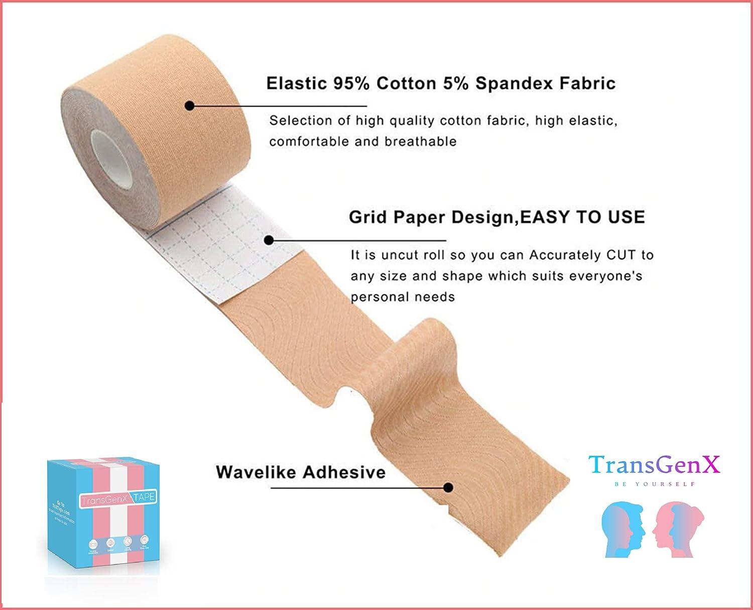 TransGenX 2 Pack 4 Inch Wide FTM Trans Chest Tape - The Best Trans
