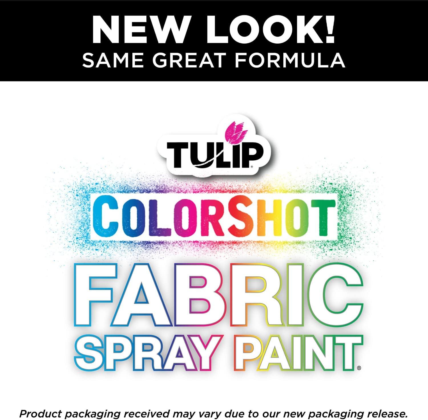 Tulip ColorShot Instant Fabric Color Interior Upholstery Spray 8 oz Black