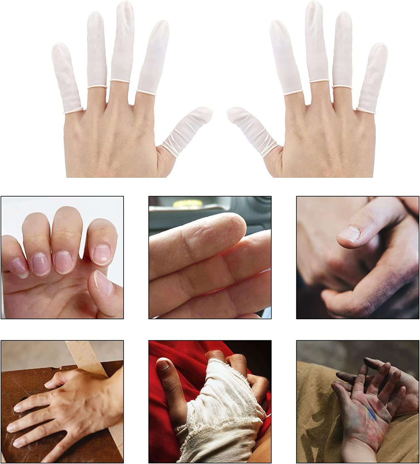 Finger Cots Small 300 Pcs Fingertips Protective Finger Cots White