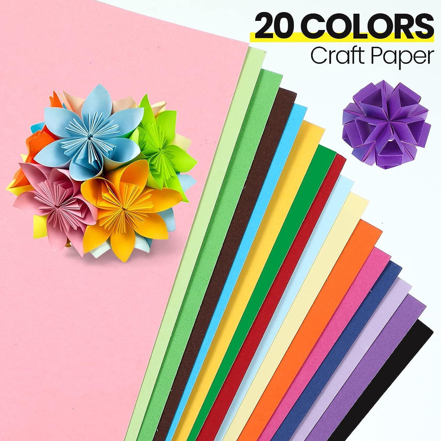 500 Pieces Construction Paper Bulk 12'' x 18'' School Supplies Lightweight  Art Colored Paper for Kids Adults School Drawing (Assorted Color)