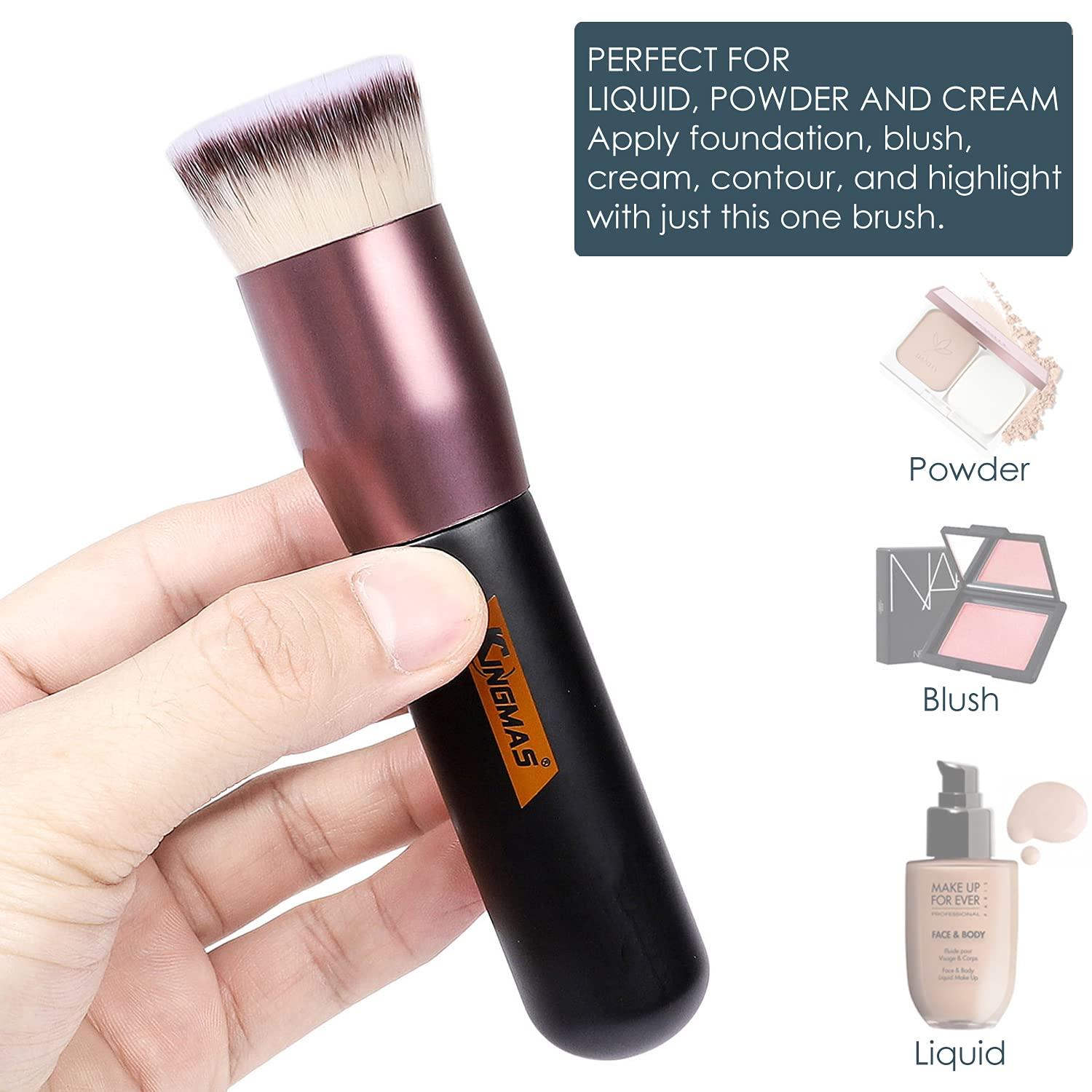 Flat Top Foundation Brush, Premium Kabuki Makeup Brush for Liquid