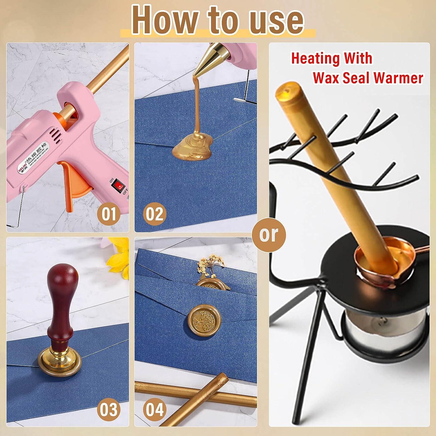 Sealing Wax, Paxcoo 20pcs Wax Seal Sticks, Glue Gun Sealing Wax for Wax  Seal Stamp, Letter Wax Seal and Crafts (Gold) : Buy Online at Best Price in  KSA - Souq is