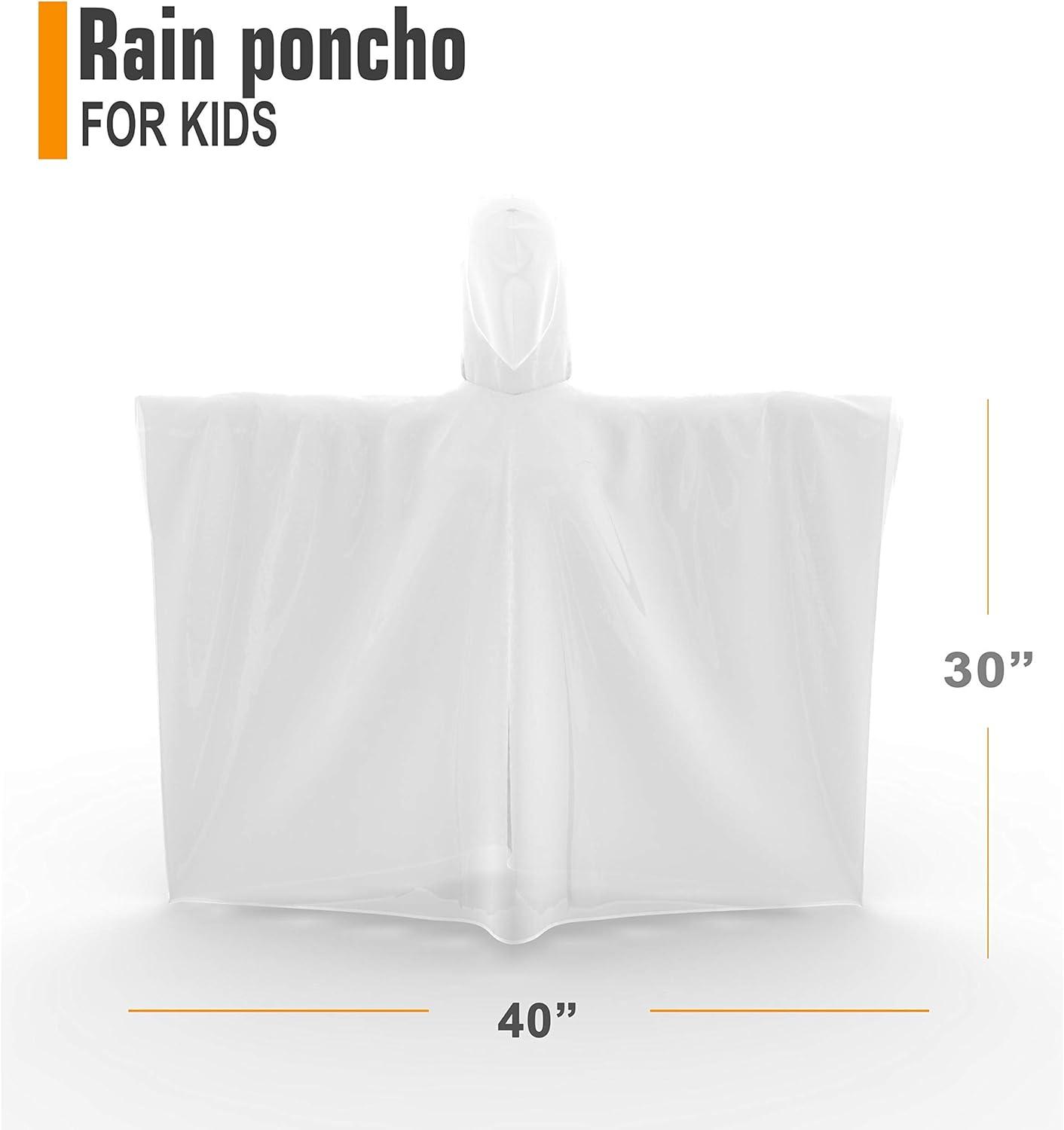 Hagon PRO Poncho Antipioggia Usa E Getta | Confezione Da 5 Pezzi In PE Spesso Unisex | Impermeabile Per Festival, Trekking E Campeggio