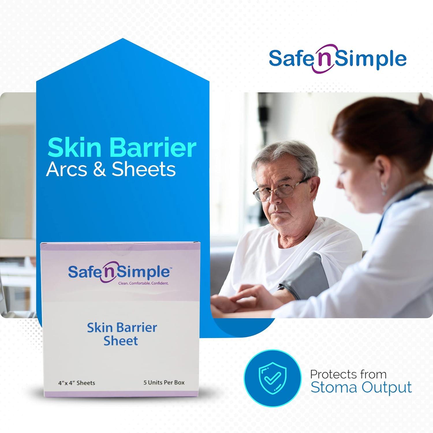 Safe n' Simple Skin Barrier Sheets with Aloe and Zinc Oxide 4 x 4