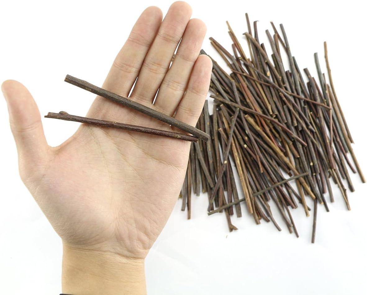 100Pcs Wood Sticks For Crafts 4, 0.4-0.6 Inch In Diameter, Wood Log Sticks,  C