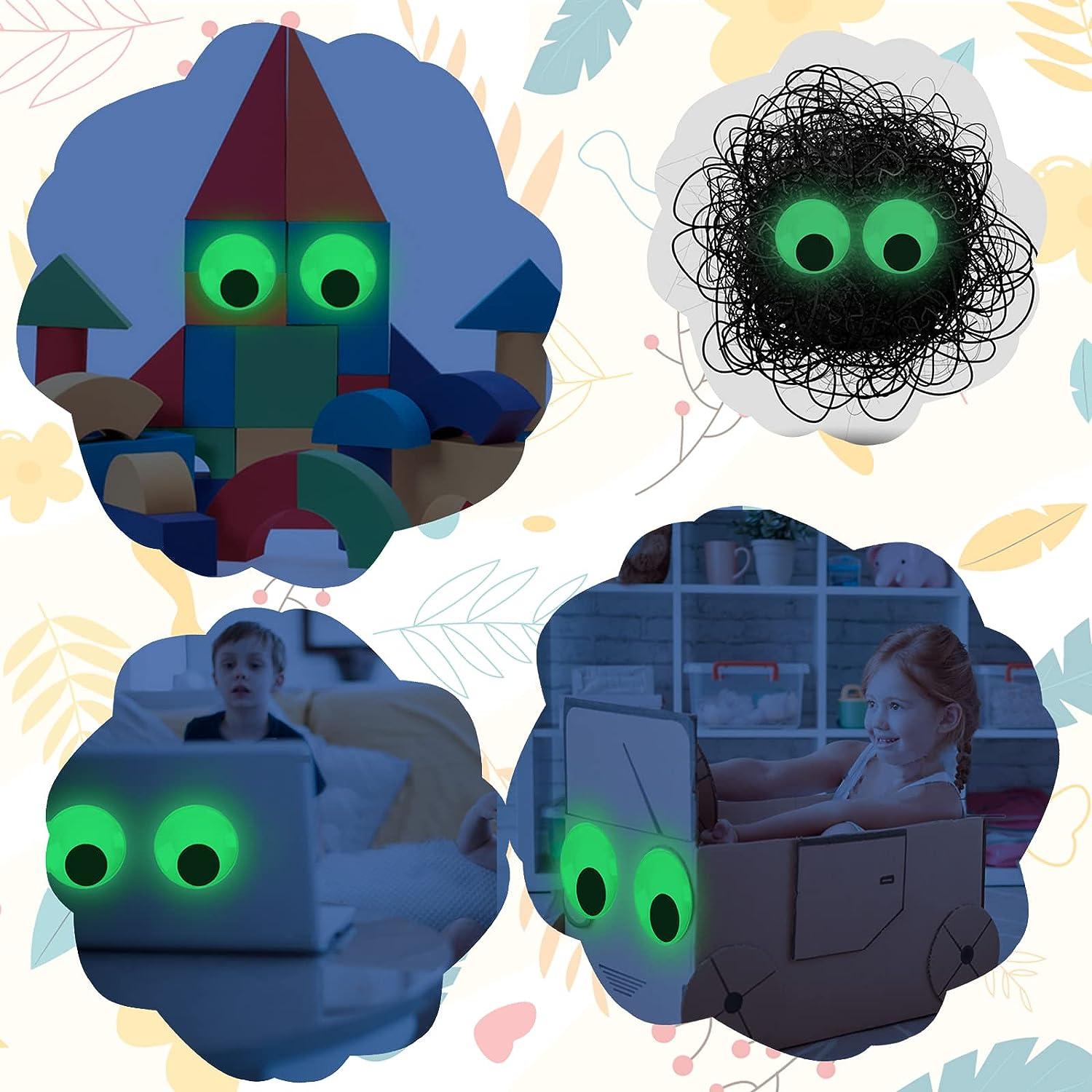 4PCS 5.9 Inches Glow in The Dark Giant Googly Wiggle Eyes Self