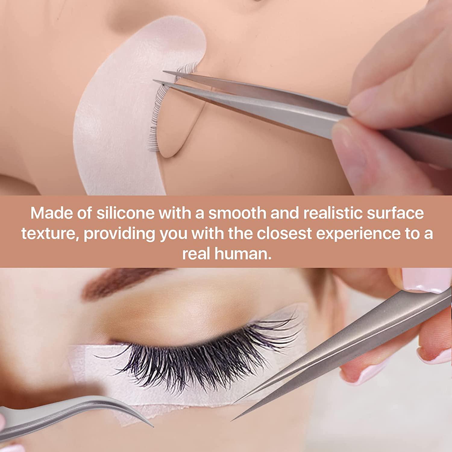 Makeup Practice Face Mannequin Head with Stand for Eyelash Extension  Training
