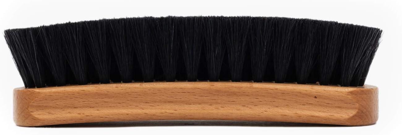 Renapur Leather Balsam Stone & Clark Horsehair Shoe Brush - Concave Beechwood Handle For Leather Polish Shoe Brushes - View #6