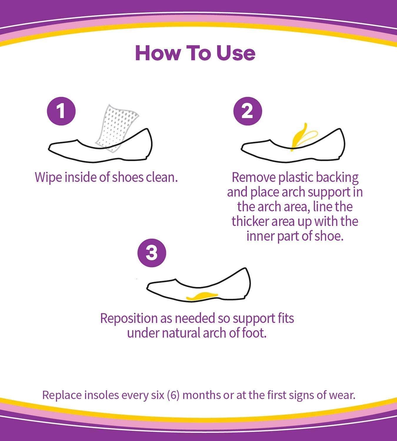 Dr. Scholl’s Stylish Step Hidden Arch Support for Flats 3 Pairs