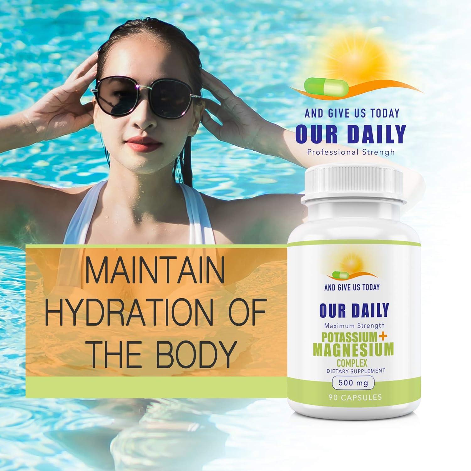 Our Daily Vites Potassium Magnesium Supplement 500mg Powerful