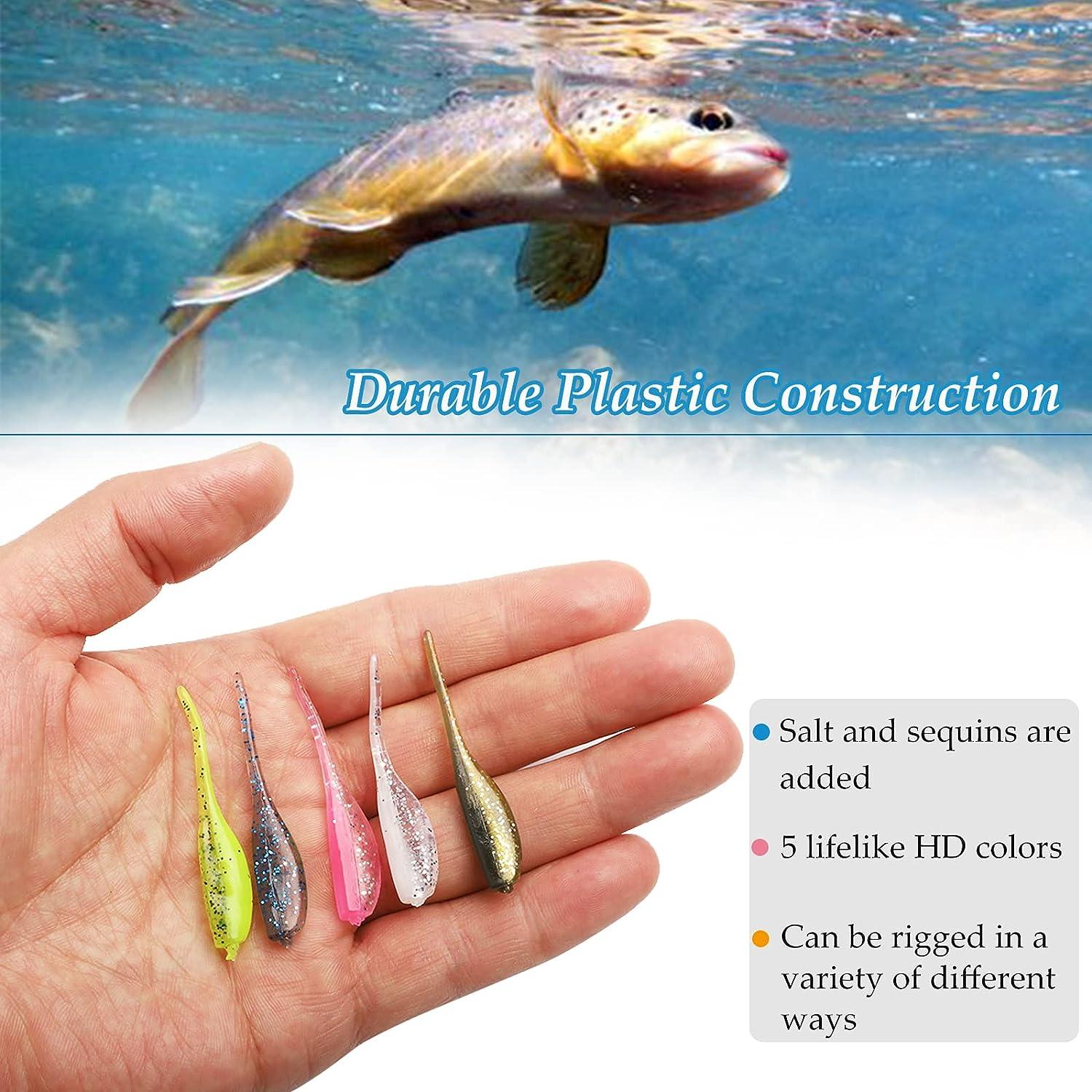  QualyQualy Soft Plastic Lures, 30pcs Paddle Tail