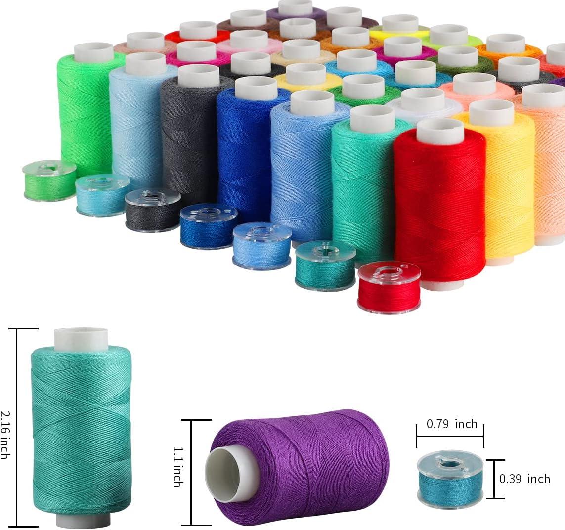  36 Pcs Bobbins and Sewing Threads Prewound Bobbin Thread with  Storage Plastic Case Assorted Colors Sewing Thread Set for Brother Babylock  Singer Janome Embroidery and Sewing Machine Christmas Gift