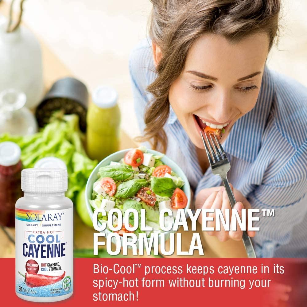 Solaray Extra Hot Cool Cayenne 100,000 HU Healthy Digestion