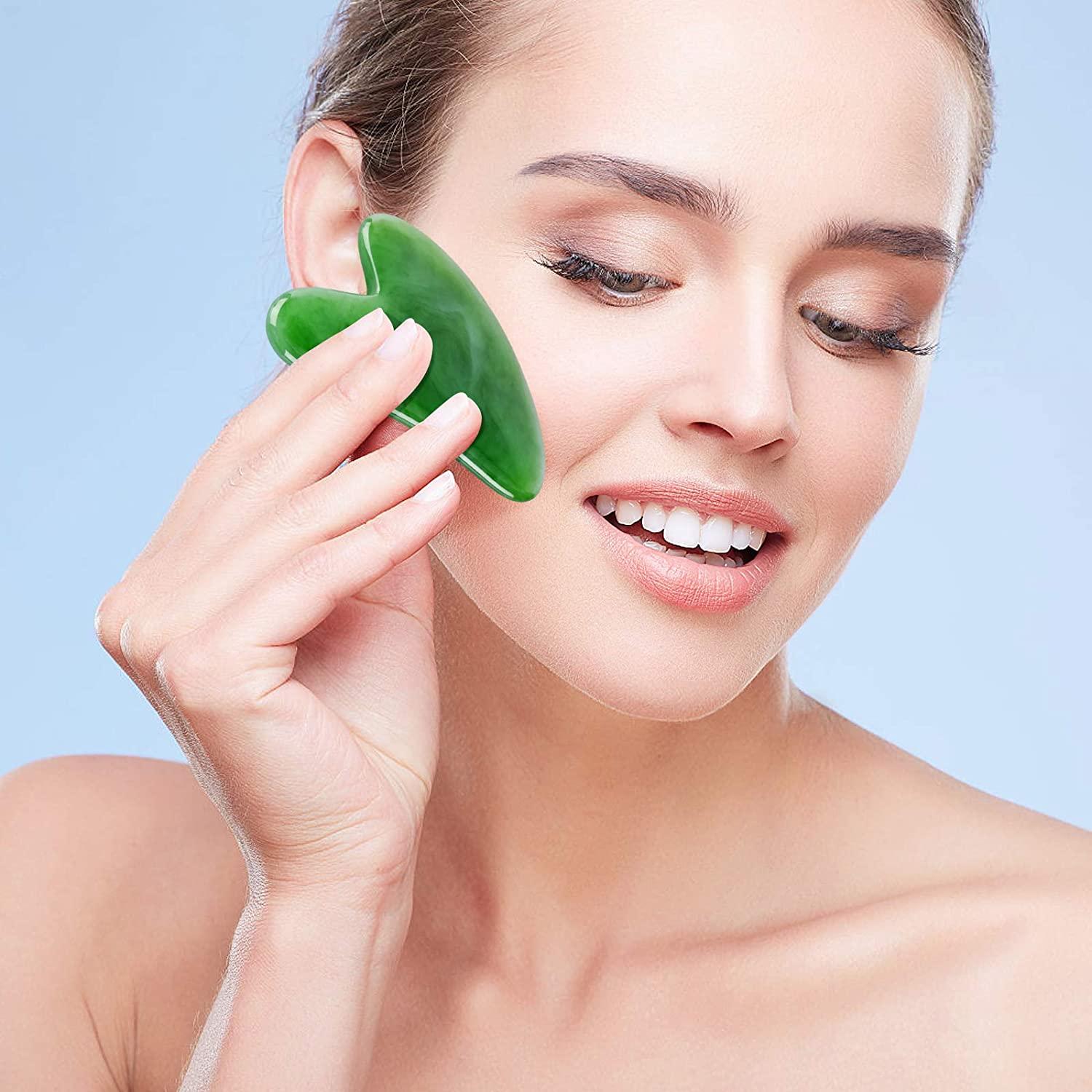 Gua Sha Facial Tools, Gua Sha Trigger Point Massager Tool with Smooth Edge for Physical Therapy