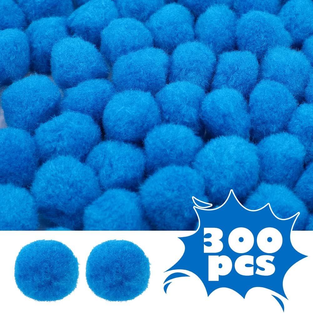 Tiny Blue Pom Poms  Light Blue Pom-Poms - .5in. - 100 Pcs